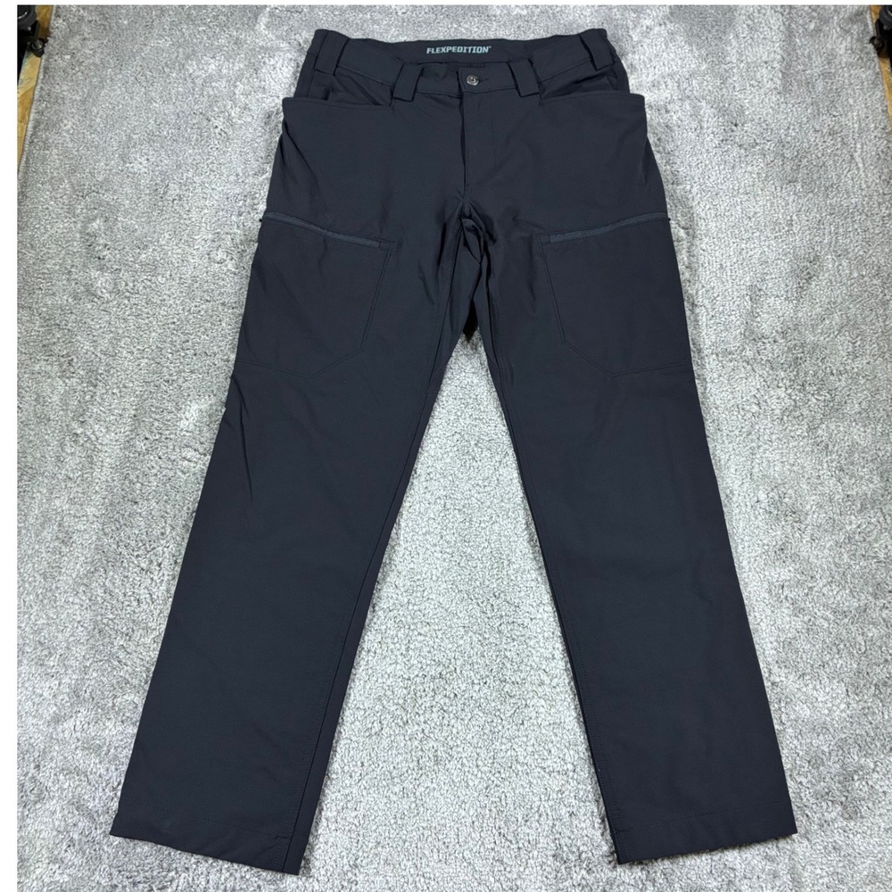 Duluth Trading Flexpedition Cargo Pants Men 34x32 Black Slim Fit Outdoor Stretch